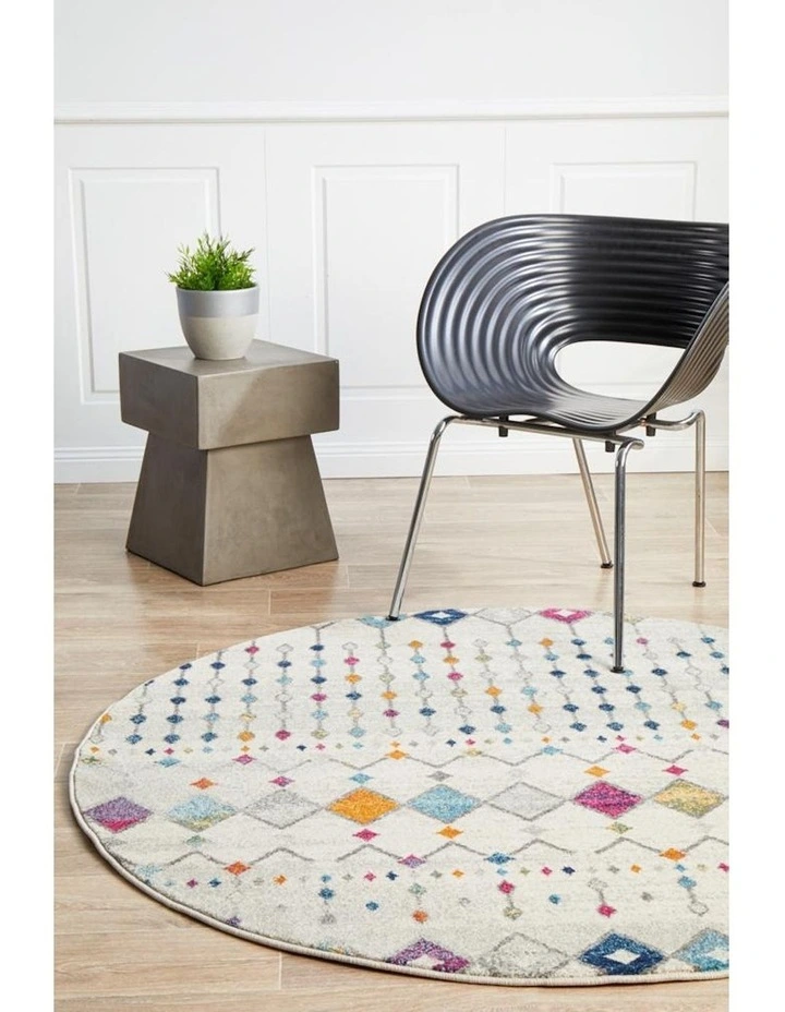 Mirage Peggy Tribal Morrocan Style Round Rug in Multi image 2