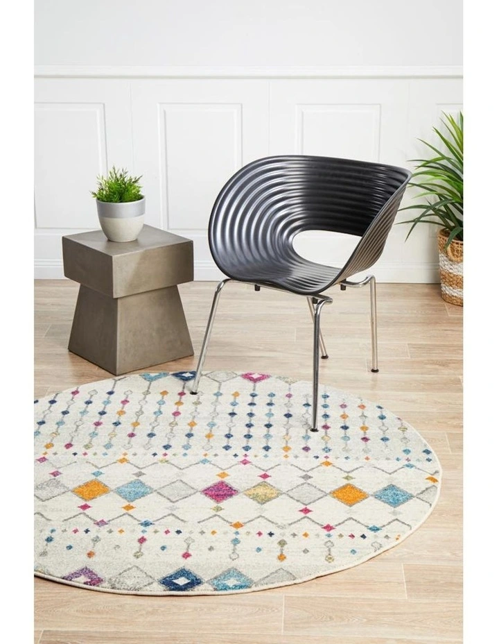 Mirage Peggy Tribal Morrocan Style Round Rug in Multi image 4