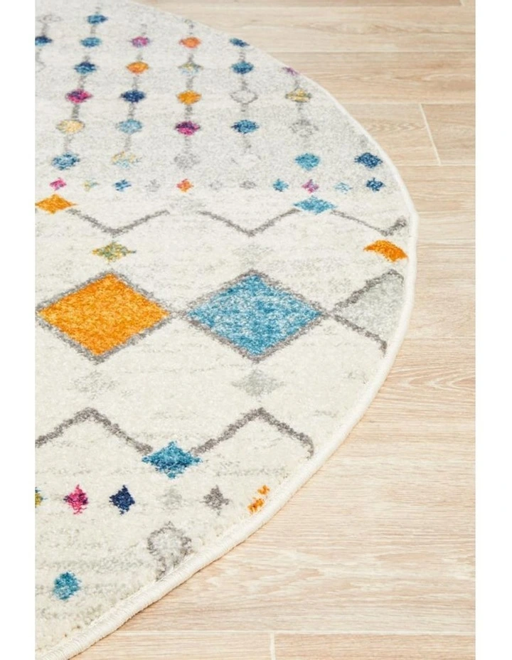 Mirage Peggy Tribal Morrocan Style Round Rug in Multi image 6
