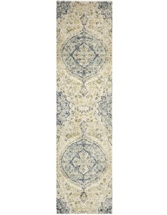 Museum Tyler Sky Blue Runner Rug in Multi