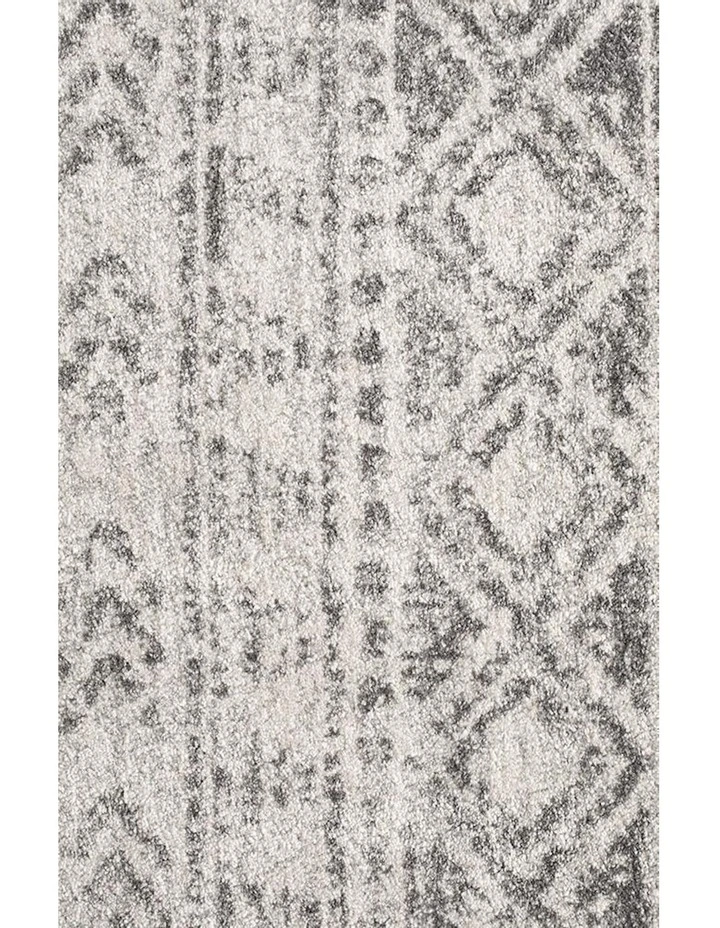 Oasis Ismail Rustic Round Rug in White/Grey image 4