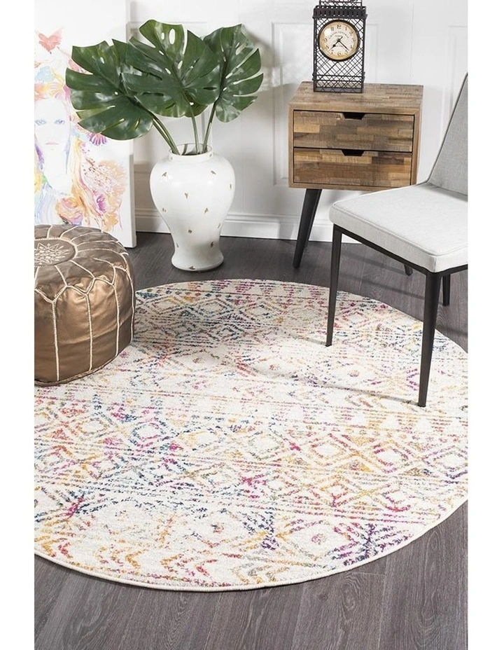 Oasis Ismail Rustic Round Rug in Multi image 2
