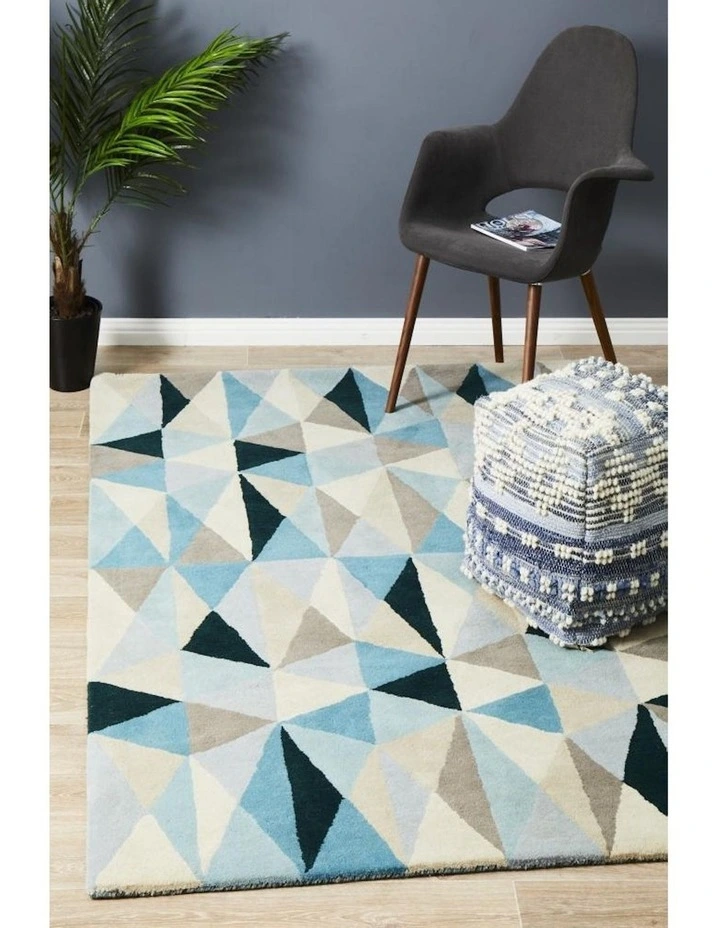 Matrix Pure Wool 901 Rug in Turquoise image 2