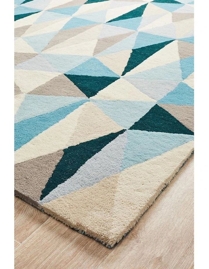 Matrix Pure Wool 901 Rug in Turquoise image 3