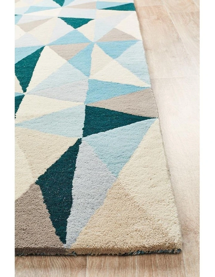 Matrix Pure Wool 901 Rug in Turquoise image 4