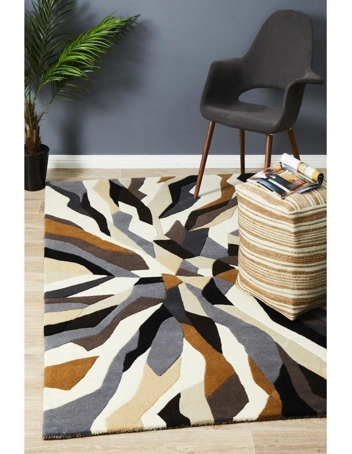 Matrix Pure Wool 903 Fossil Rug in Multi image 2
