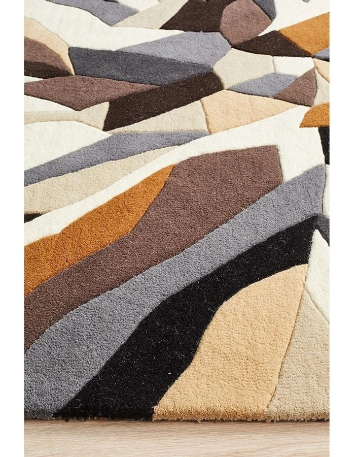 Matrix Pure Wool 903 Fossil Rug in Multi image 5
