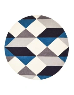 Matrix Pure Wool 904 Round Rug in Steel
