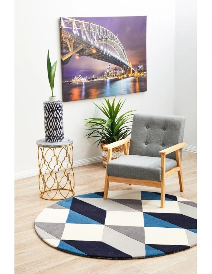 Matrix Pure Wool 904 Round Rug in Steel image 2