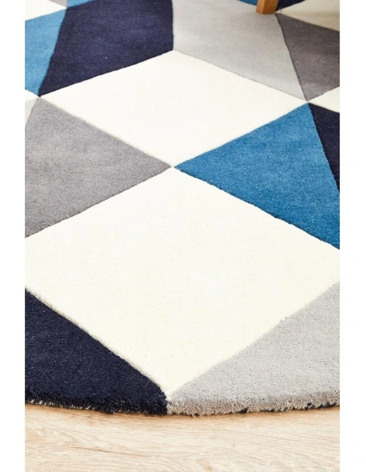 Matrix Pure Wool 904 Round Rug in Steel image 5