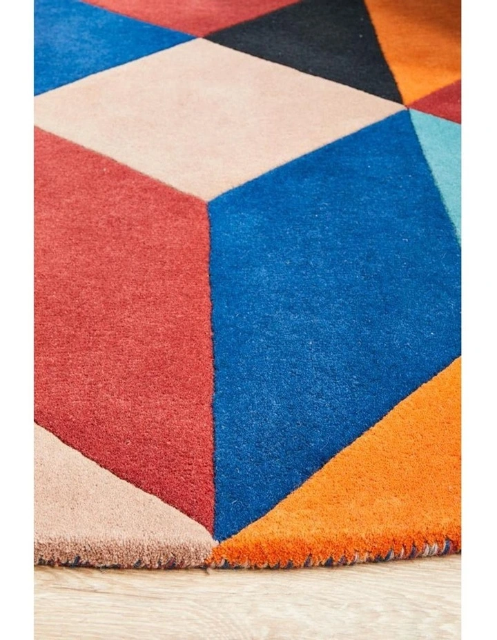 Matrix Pure Wool 904 Sunset Round Rug in Multi image 5