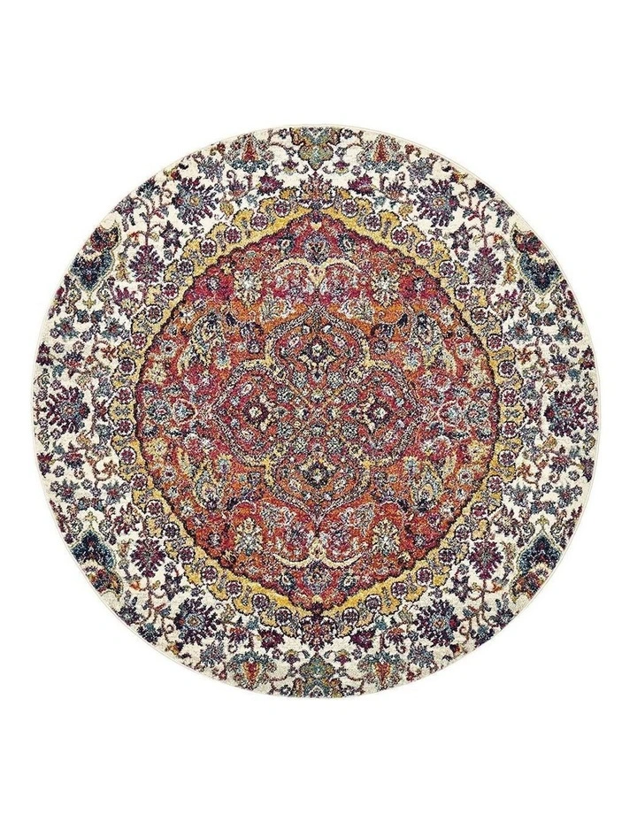 Museum 867 Round Rug in Rust image 1