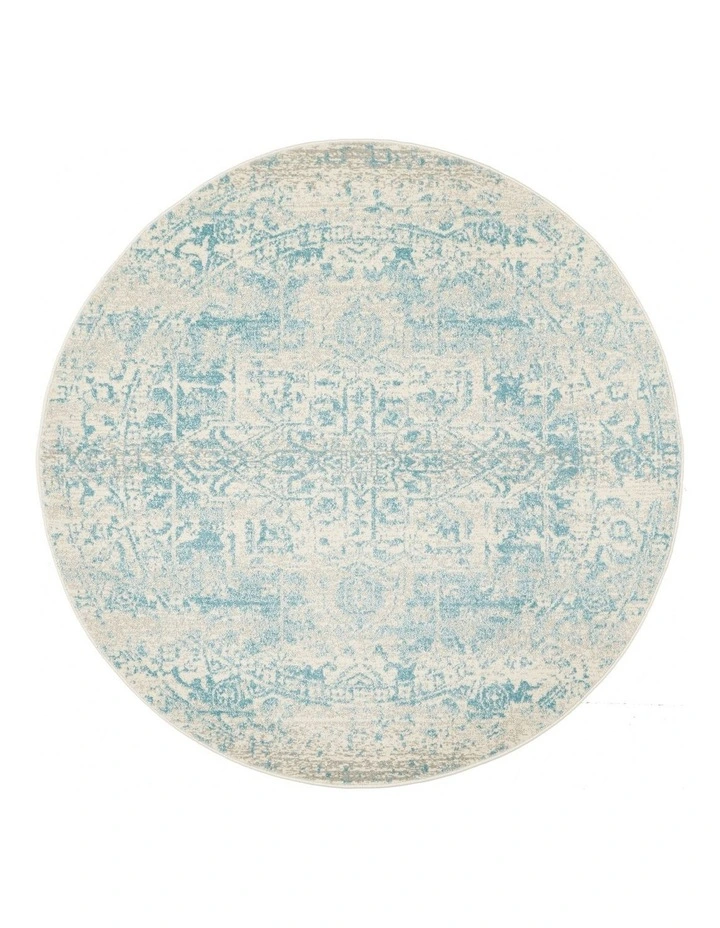 Evoke 253 Round Rug in White image 1
