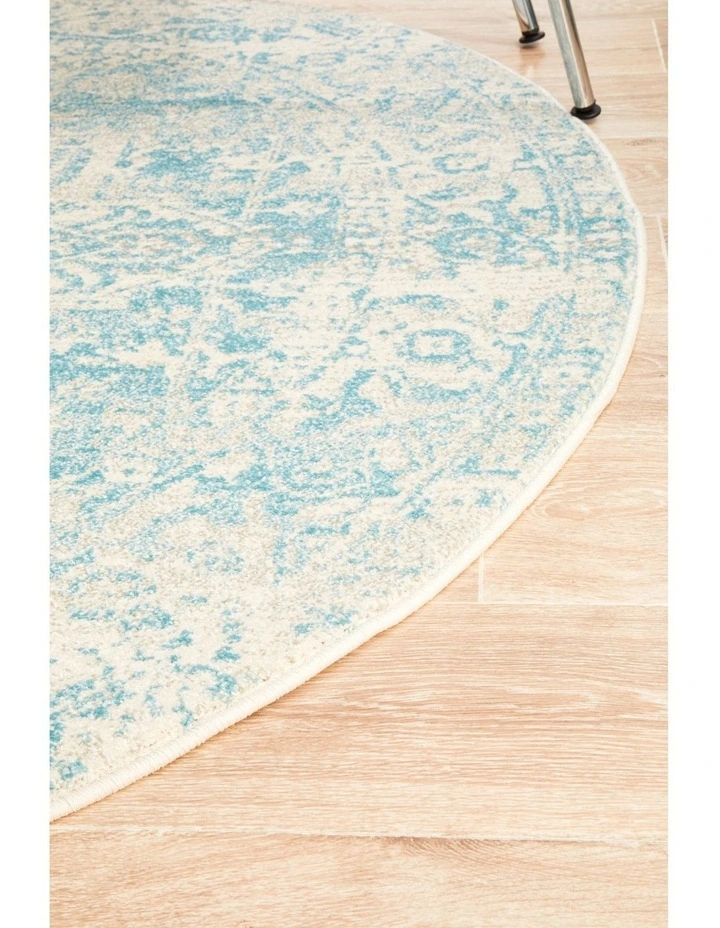 Evoke 253 Round Rug in White image 6