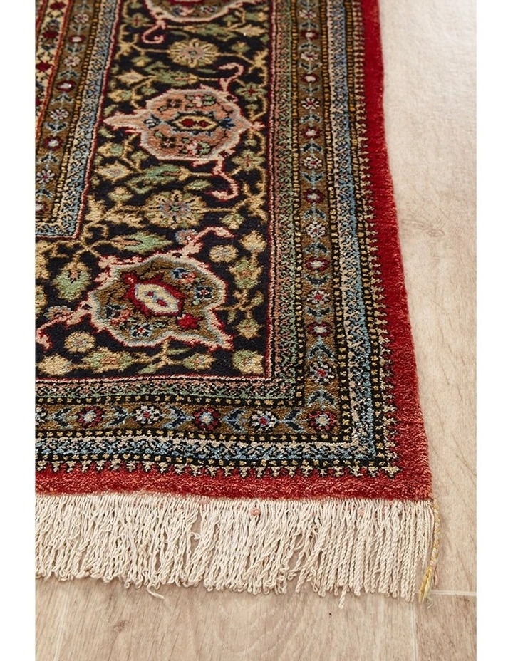 Persian Handmade Qum Silk Antique Rug 214X137cm image 3