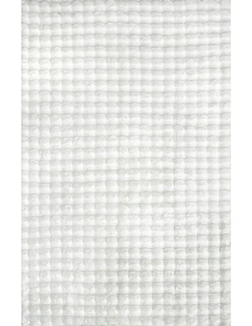 Bubble Machine Washable Rug in White