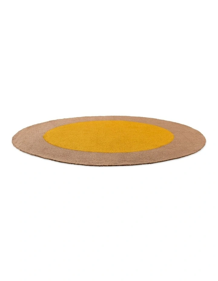 Habitat Festival Round 496306 Outdoor Rug in Yellow image 5