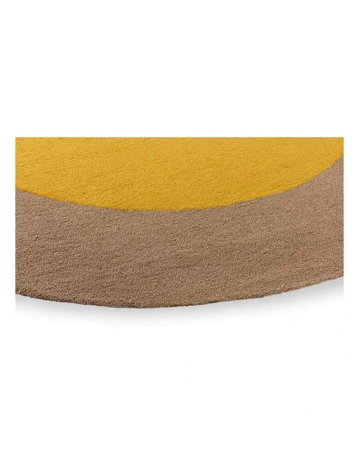 Habitat Festival Round 496306 Outdoor Rug in Yellow image 6