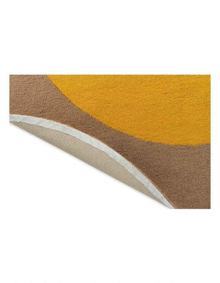Habitat Festival Round 496306 Outdoor Rug in Yellow image 7