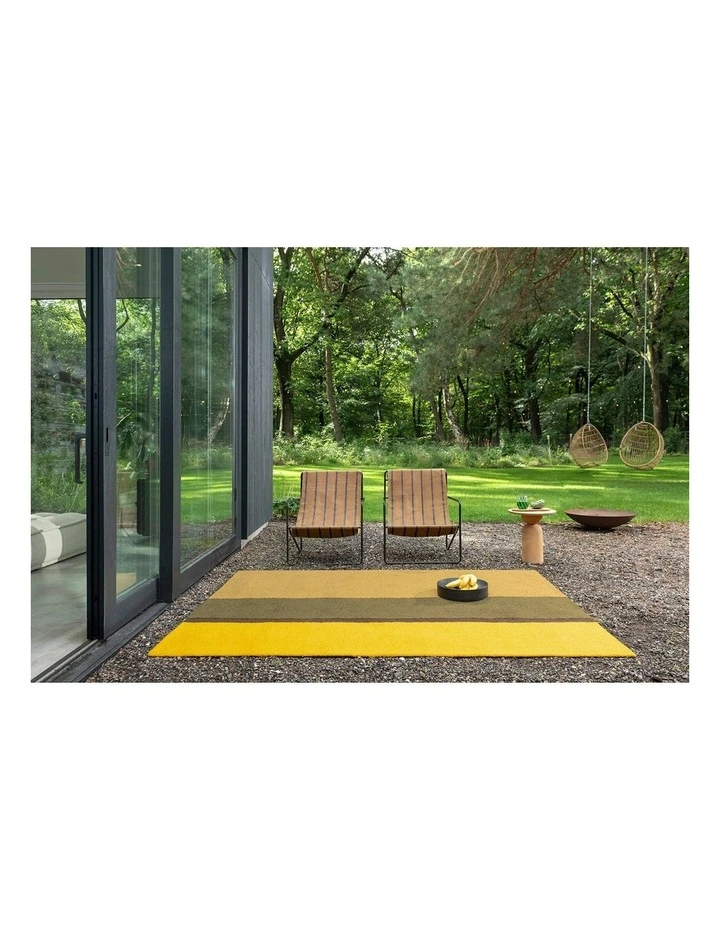 Habitat Festival Stripe 496516 Outdoor Rug in Yellow image 2