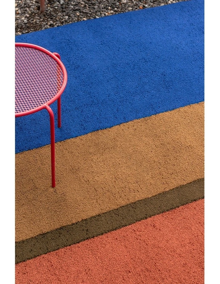 Habitat Festival Stripe 496518 Outdoor Rug in Blue image 4