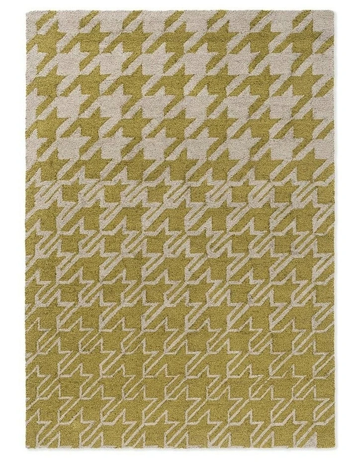 Houndstooth 455706 Outdoor Rug in Mustard image 1