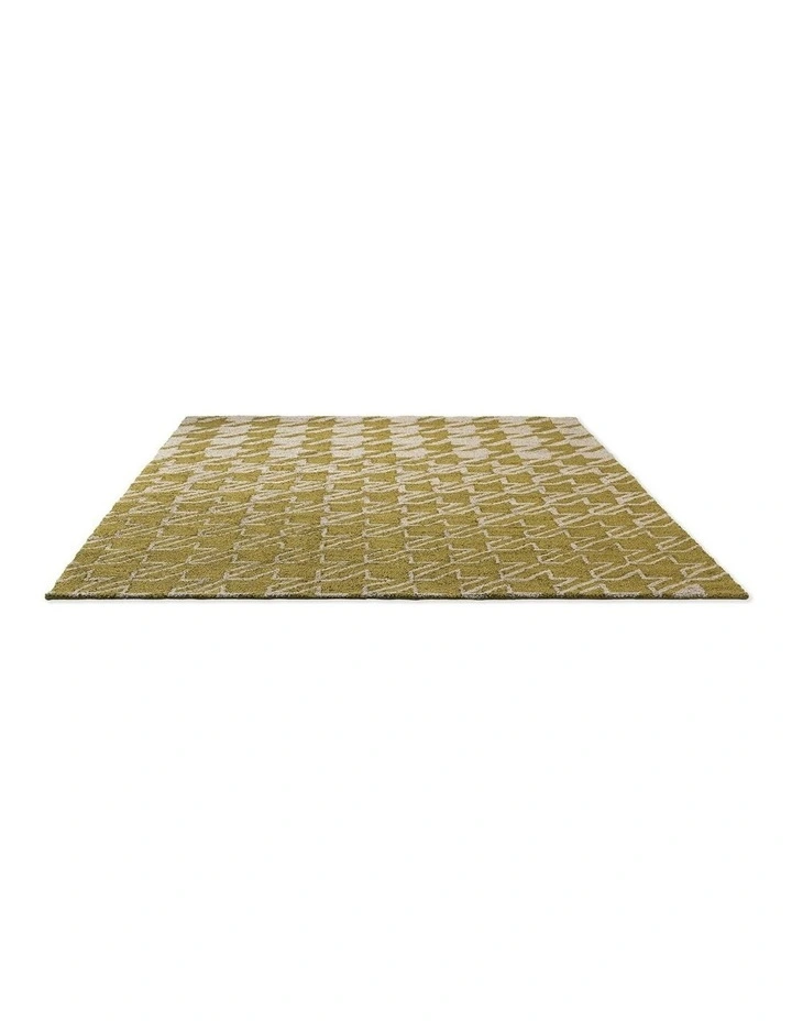 Houndstooth 455706 Outdoor Rug in Mustard image 4