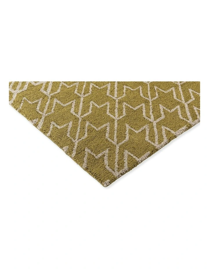 Houndstooth 455706 Outdoor Rug in Mustard image 5