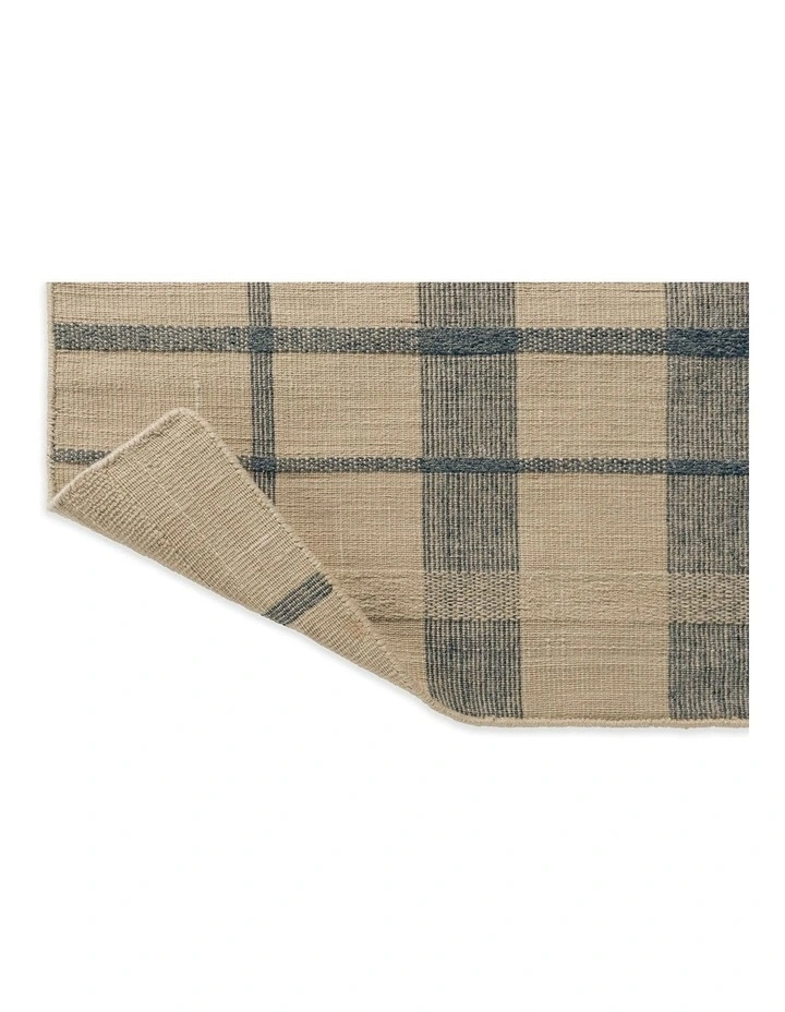 Zona Check 497408 Outdoor Rug in Denim image 4