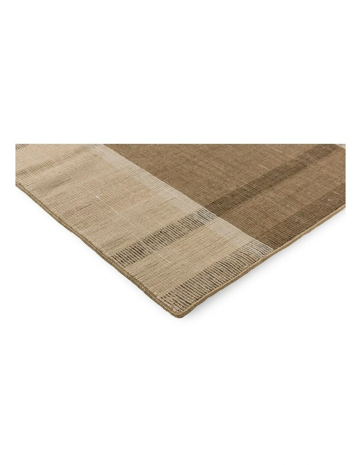 Zona Cashew Block Stripe 497501 Outdoor Rug in Brown image 3