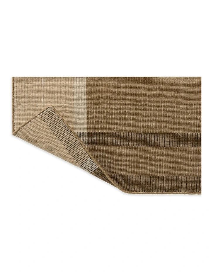 Zona Cashew Block Stripe 497501 Outdoor Rug in Brown image 4