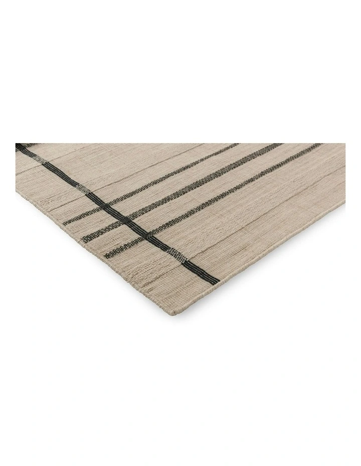 Zona Line 497605 Outdoor Rug in Charcoal image 3