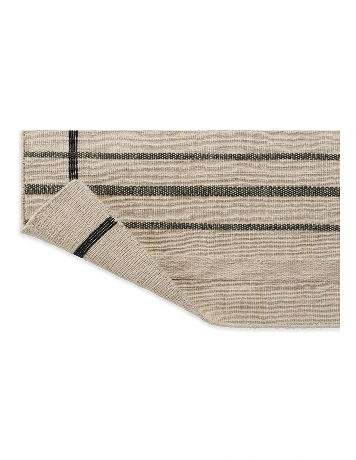 Zona Line 497605 Outdoor Rug in Charcoal image 4