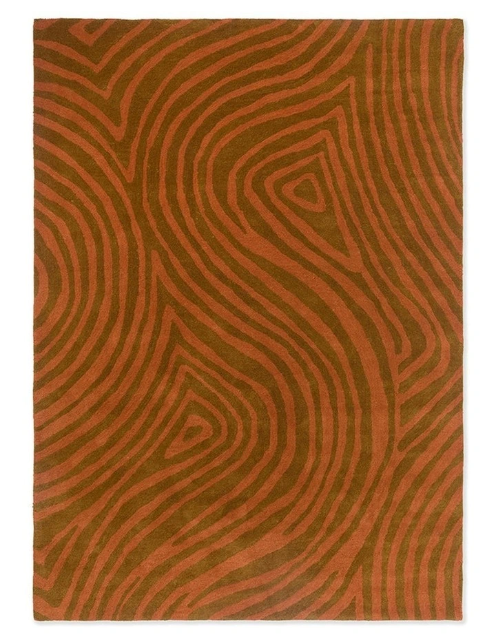 Decor Groove Rug in Burnt Orange image 1