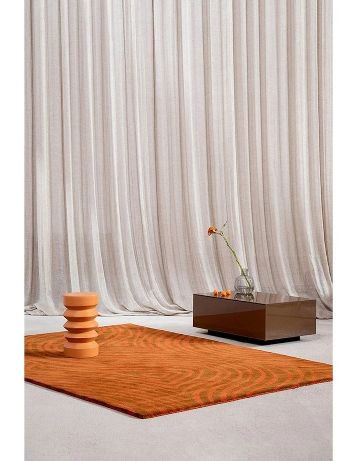 Decor Groove Rug in Burnt Orange image 2