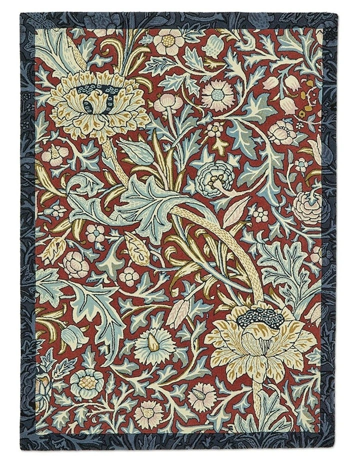 Trent Madder Rug in Red/Webb's Blue image 1