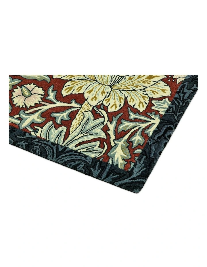 Trent Madder Rug in Red/Webb's Blue image 6