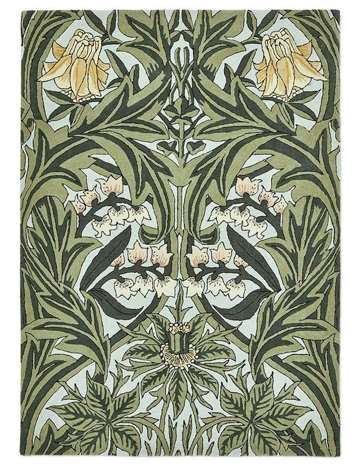 Bluebell Leafy Rug in Arbour Green image 1