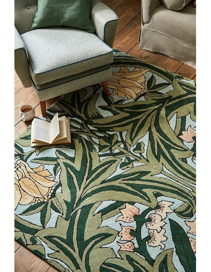 Bluebell Leafy Rug in Arbour Green image 4