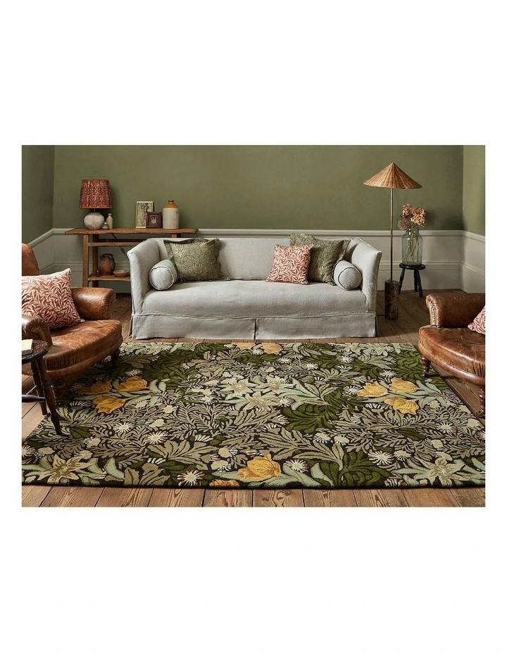 Bower Twining Rug in Vine Green image 2