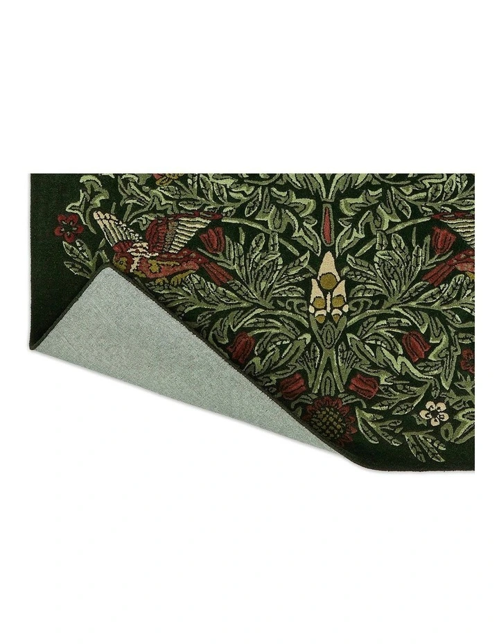Bird Rug in Tump Green image 7