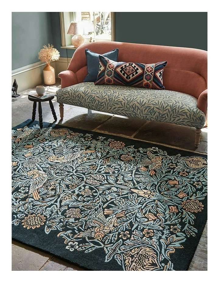 Bird Rug in Webb's Blue image 2
