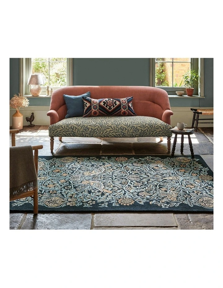 Bird Rug in Webb's Blue image 4