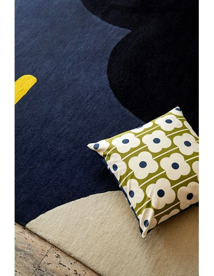Geo Flower Rug in Denim image 3