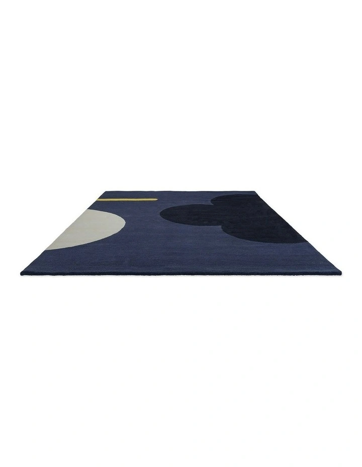Geo Flower Rug in Denim image 5