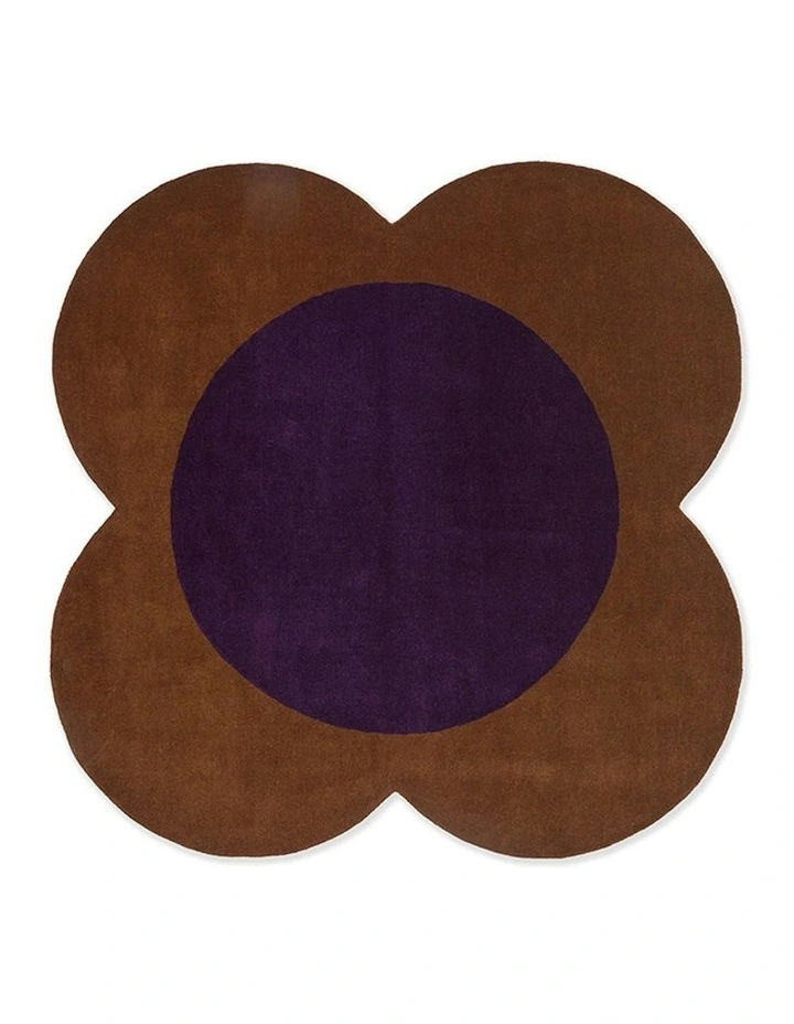 Flower Spot Rug in Chestnut/Violet image 1