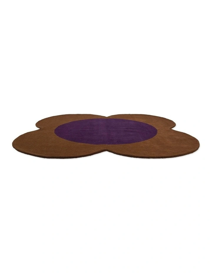 Flower Spot Rug in Chestnut/Violet image 3