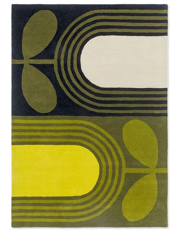 Striped Tulip Rug in Seagrass image 1