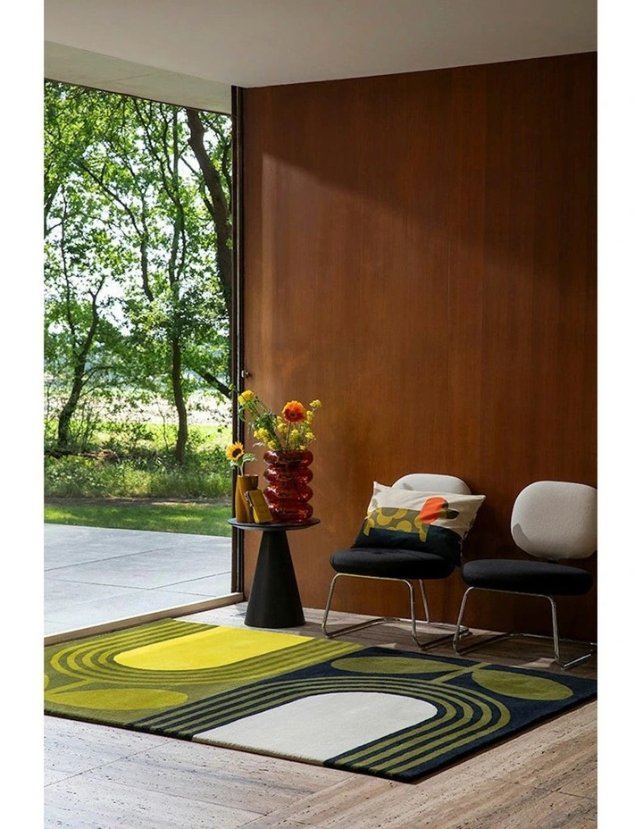 Striped Tulip Rug in Seagrass image 2