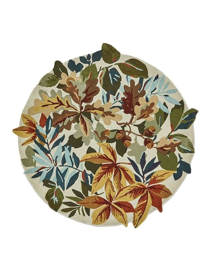 Robin's Wood Round Rug in Russet Brown image 1